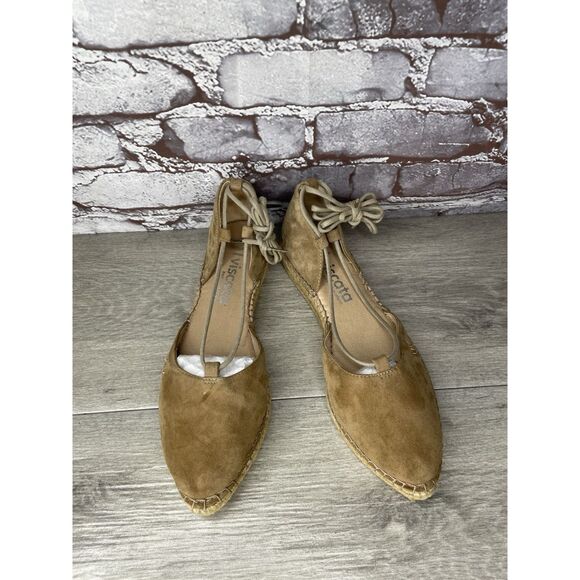 Viscata Barceloneta Tan Brown Suede Lace Espadrilles Mules Women’s 39EU/8.5M US - Picture 11 of 16